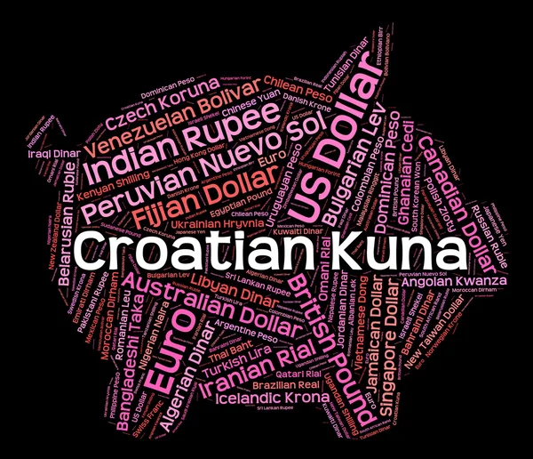Kuna croate indique les devises et les billets de banque — Photo