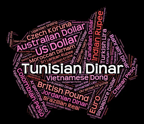 Dinar tunisien représente trading et courtier mondial — Photo