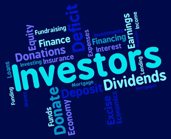 Investors Word Means Return On Investment And Growth — Stock Photo, Image