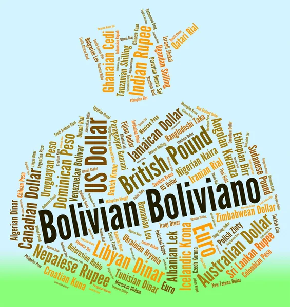 Bolivian Boliviano Indicates Forex Trading And Bob — Stock Photo, Image