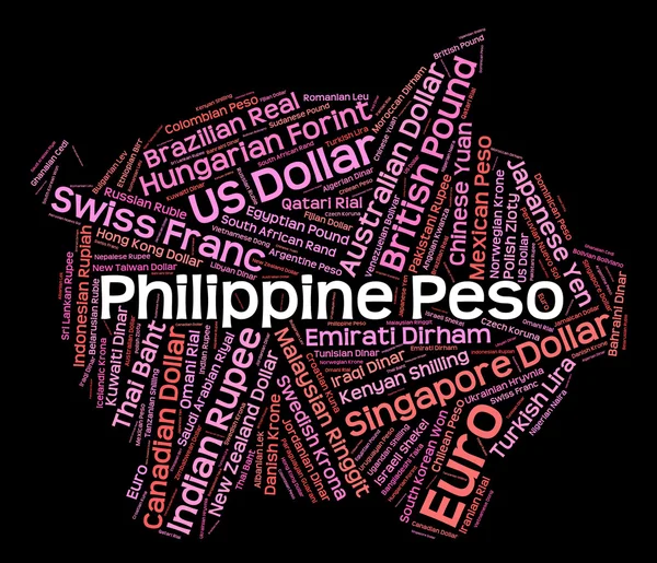 Philippine Peso Means Worldwide Trading And Banknote — 스톡 사진