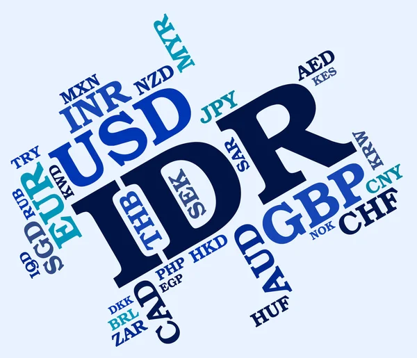 Idr Currency Indicates Indonesian Rupiahs And Banknotes — Stock Photo, Image