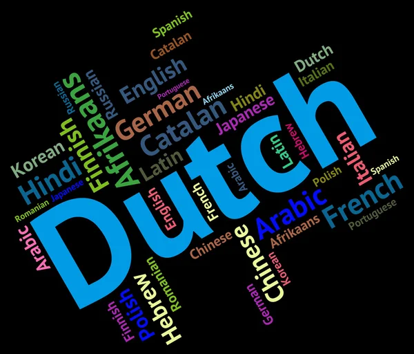 荷兰语言显示荷兰和国际 — 图库照片