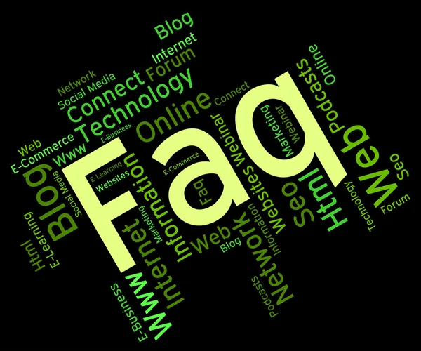 Faq Word Represents Frequently Asked Questions And Answer — Stock Photo, Image