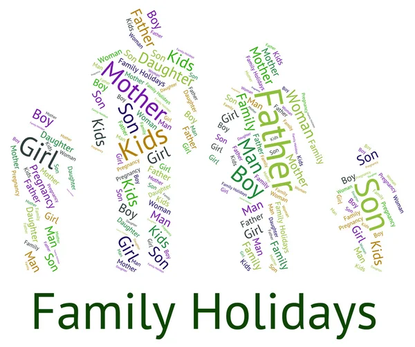 Family Holiday Indicates Go On Leave And Families — Stock Photo, Image