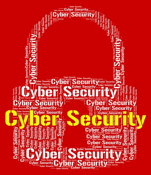 Segurança cibernética indica World Wide Web e protege — Fotografia de Stock