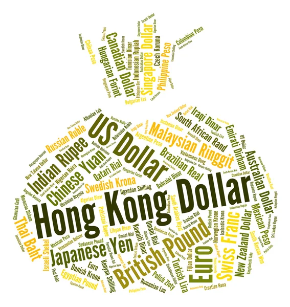 Hong Kong Dollar Indicates Currency Exchange And Currencies — Stock Photo, Image