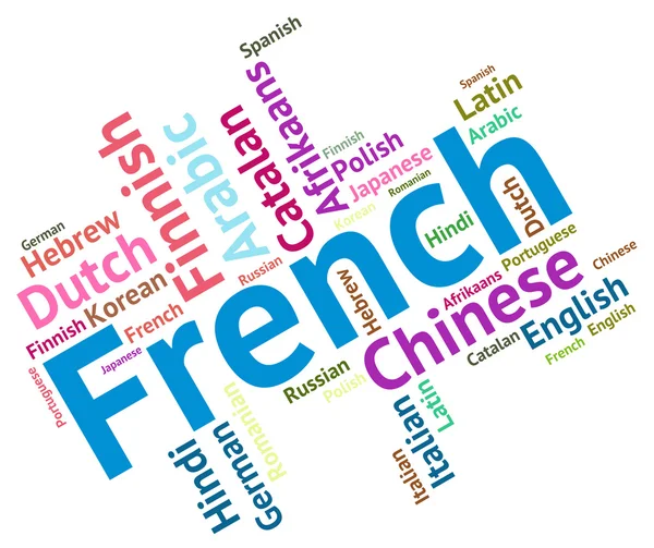 Idioma Francés Indica Lingo Traducir Y Dialecto — Foto de Stock