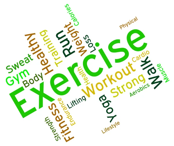 Exercice Words moyens Get Fit And Exercise — Photo