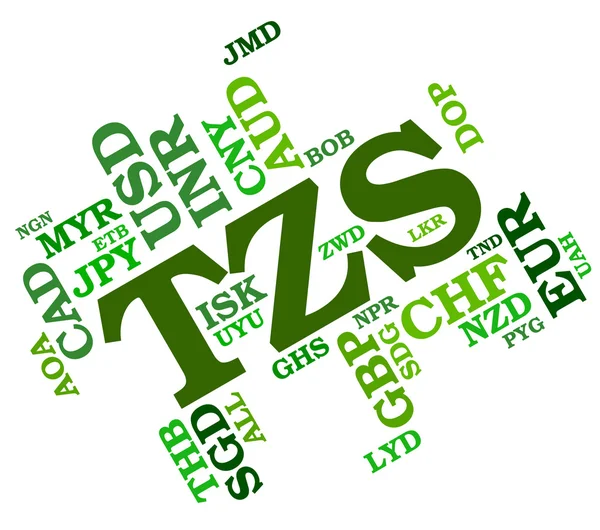 TZS para birimi anlamına gelir Tanzanya Şilini ve banknot — Stok fotoğraf