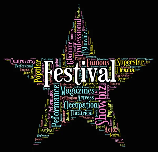 Festival Star representerar musikunderhållning och Gala — Stockfoto