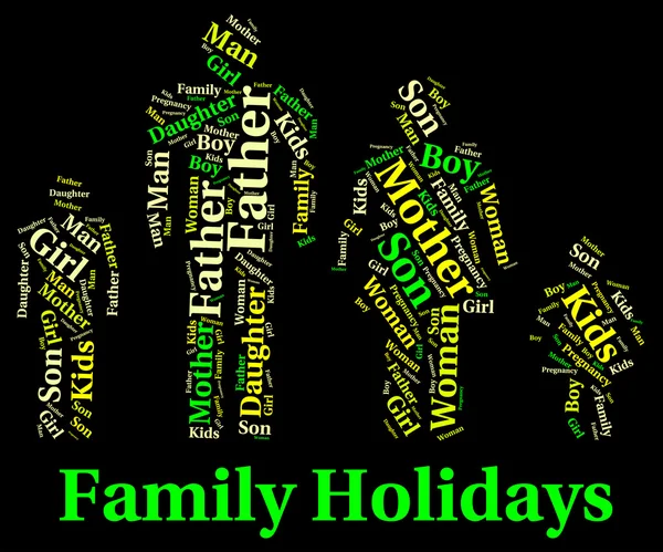 Rodzinne wakacje reprezentuje Go na urlop i rodzin — Zdjęcie stockowe