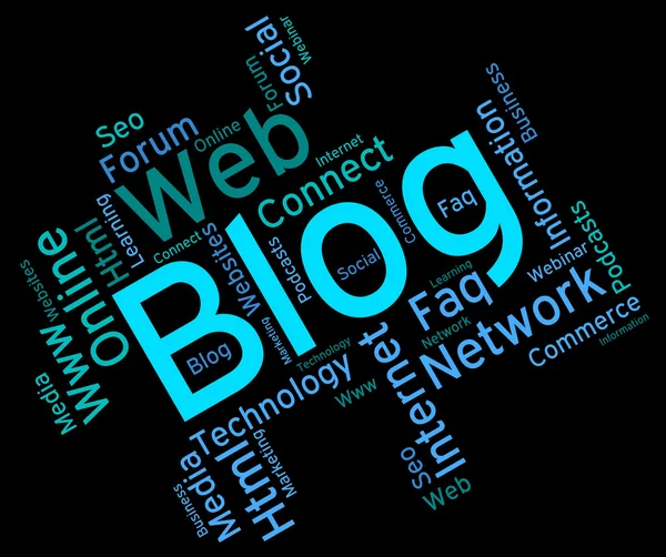 Parola del blog Indica parole del sito web e Weblog — Foto Stock