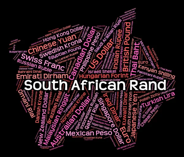 South African Rand Represents Worldwide Trading And Banknotes — Stock Fotó