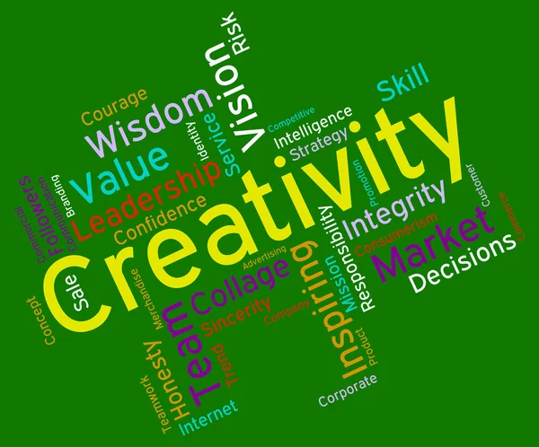 Creativity Words Means Vision Design And Conception — Stock Photo, Image