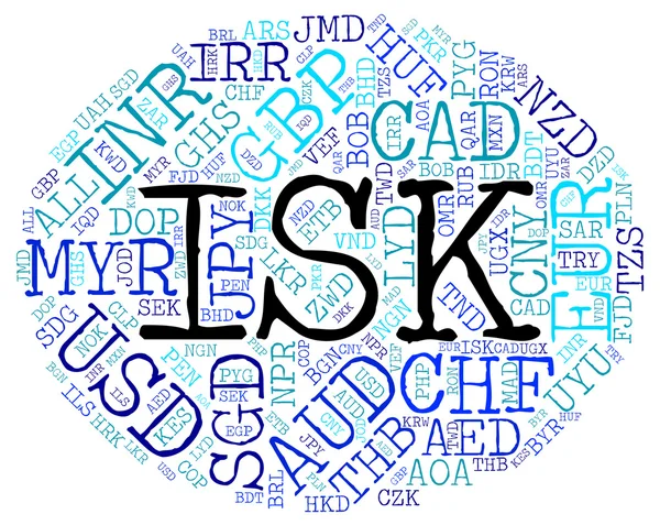 Isk Currency Indicates Foreign Exchange And Currencies — Stock Photo, Image