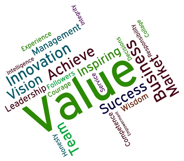 Value Words Means Quality Assurance And Approve — Stock Photo, Image