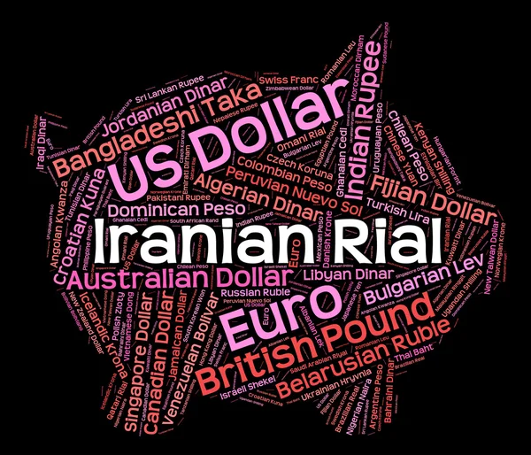Rial iranien représente devises étrangères et courtier — Photo