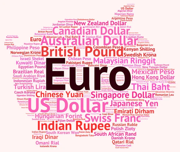 Euro Currency Means Forex Trading And Currencies — Stock Photo, Image