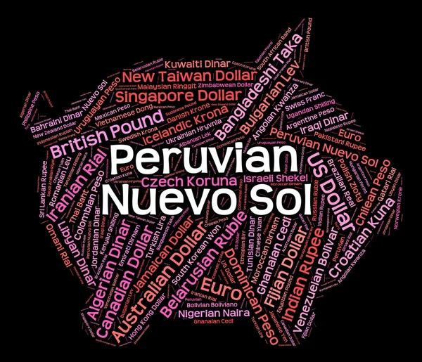 Peruvian Nuevo Sol Represents Forex Trading And Currency — Stock Photo, Image