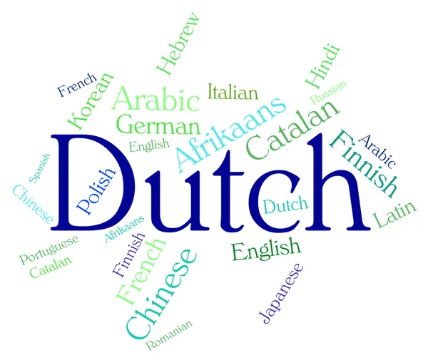 Ολλανδική γλώσσα σημαίνει οι κάτω χώρες και ξένους — Φωτογραφία Αρχείου