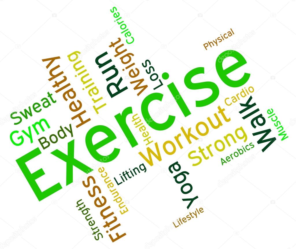 Exercise Words Means Get Fit And Exercised Stock Photo by ©stuartmiles  77146055