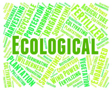 Eco dostu ekolojik Word ve koruma temsil eder