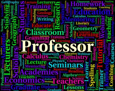 Profesör Word gösterir öğretim öğretim üyeleri ve öğretim