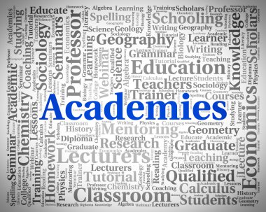 Academies Word Shows Military Academy And College clipart