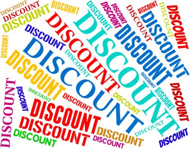 Kelimeleri temsil Promosyon promosyon ve pazarlık indirim
