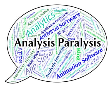 Analysis Paralysis Shows Data Analytics And Numbness clipart