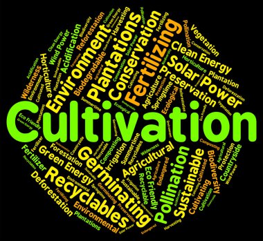 Cultivation Word Shows Growth Farm And Text clipart
