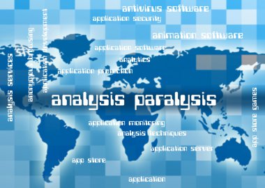 Analysis Paralysis Represents Analyze Investigate And Research clipart