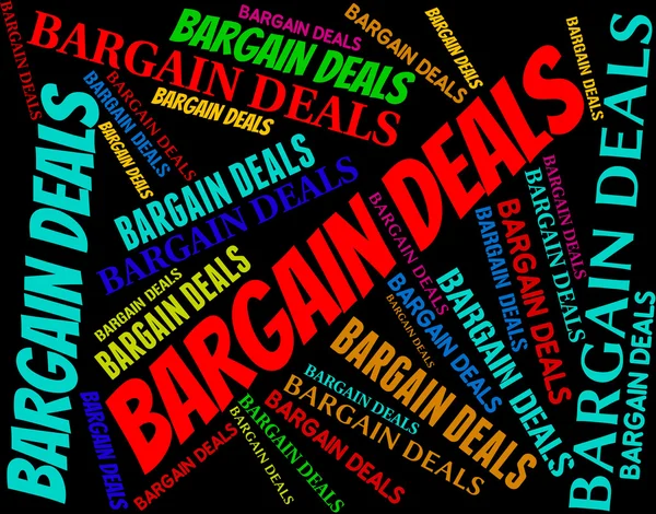 Bargain Deals Indicates Words Contract And Transactions — Stock Photo, Image