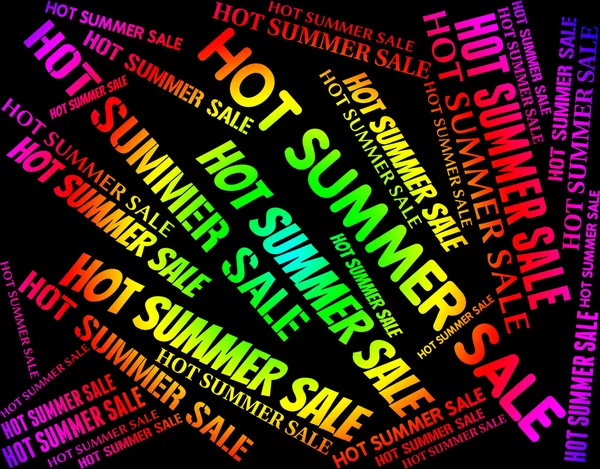 Hot Summer Sale Shows Retail Discounts And Warmth — Stock Photo, Image