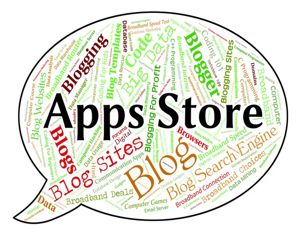 Apps Store Indicates Application Software And Selling — Stock Photo, Image