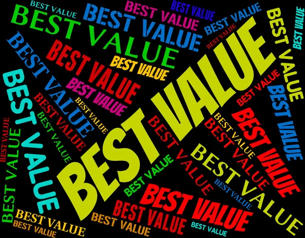 Best Value Represents Number One And Cost — Stock Photo, Image