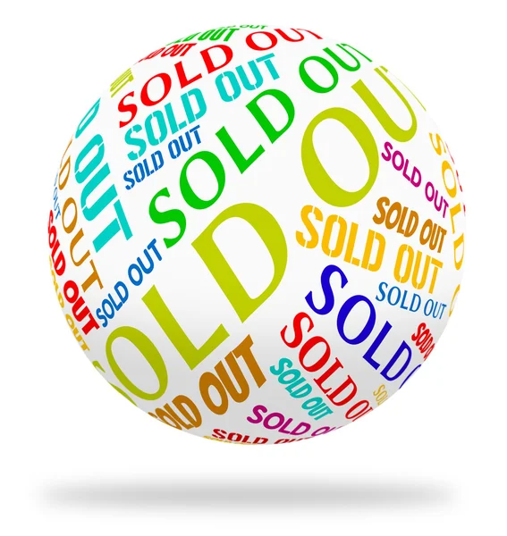 Sold Out Cube Means Stock Stocks And Text — Stock Photo, Image