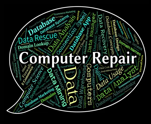 Computer Repair Means Rebuild Recondition And Renovate — Stock Photo, Image