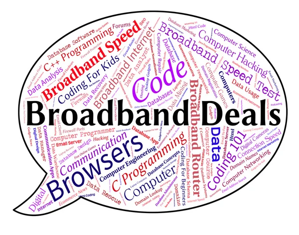 Deals Broadband Menunjukkan World Wide Web And Agreement — Stok Foto