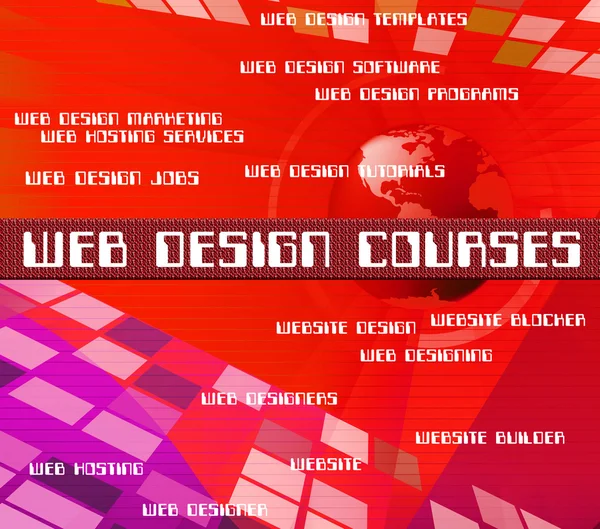 Web Design cursussen Shows Www programma en ontwerpen — Stockfoto