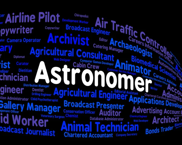 Trabajo de astrónomo muestra Star Gazer y astrónomos — Foto de Stock