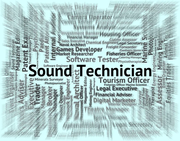 Técnico de Sonido Representa Trabajador Calificado y Artesano — Foto de Stock