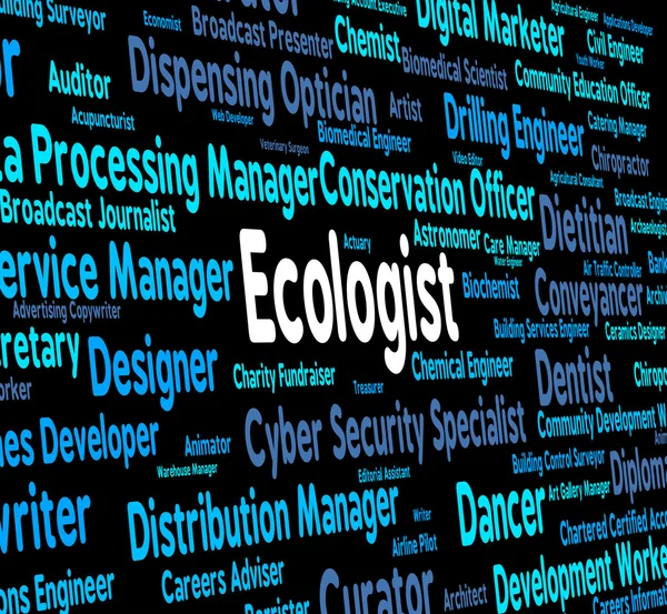 Ecologista Trabalho Representa Ocupação Ambiente e Emprego — Fotografia de Stock