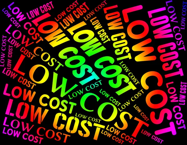 Low Cost Represents Moderately Priced And Discount — Stock Photo, Image