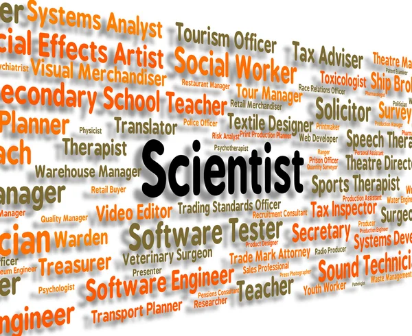 Scientist Job Shows Occupation Work And Position — Stock Photo, Image