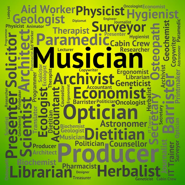 Musician Job Represents Teachers Employment And Position — Stock Photo, Image