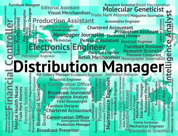 Distribution Manager Represents Supply Chain And Administrator — Stock Photo, Image