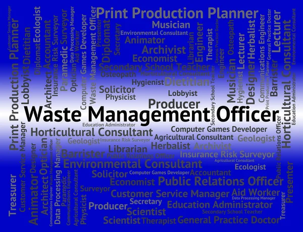 Agent de gestion des déchets signifie se débarrasser et les administrateurs — Photo