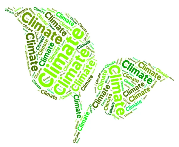 Klimatu slovo znamená atmosférických podmínek a meteorologické — Stock fotografie